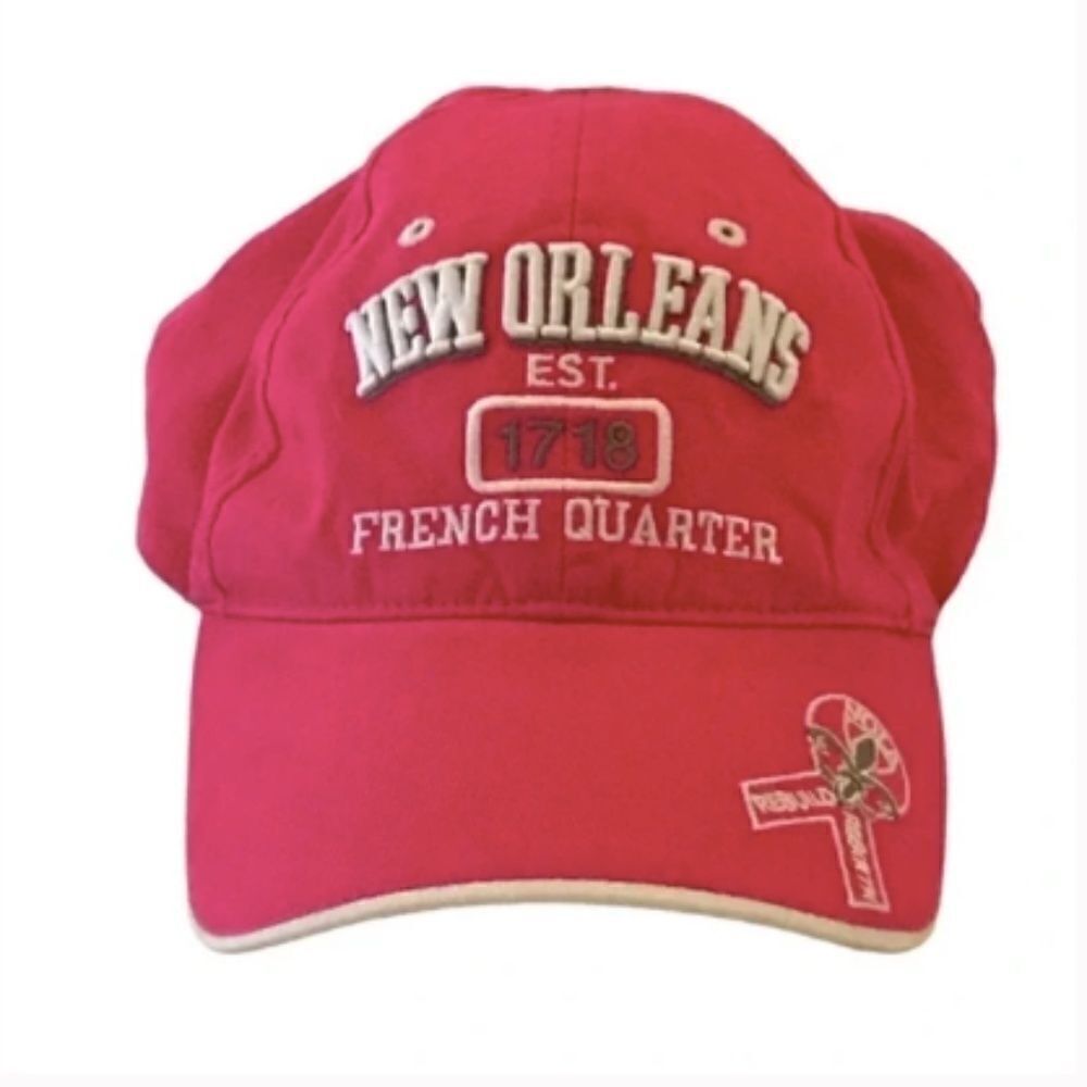 New Orleans French Quarter Pink Baseball Hat